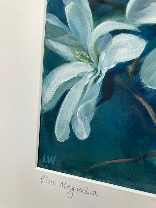 Blue Magnolia Print