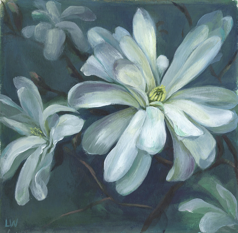 Blue Magnolia Print