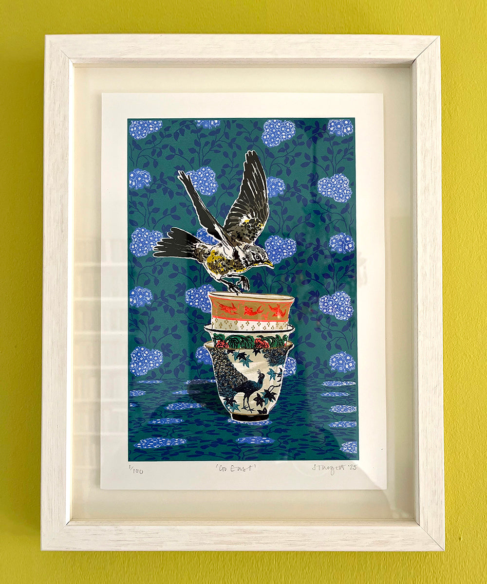 Go east screenprint