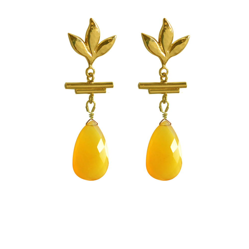 Havana Chandelier Earrings - Yellow
