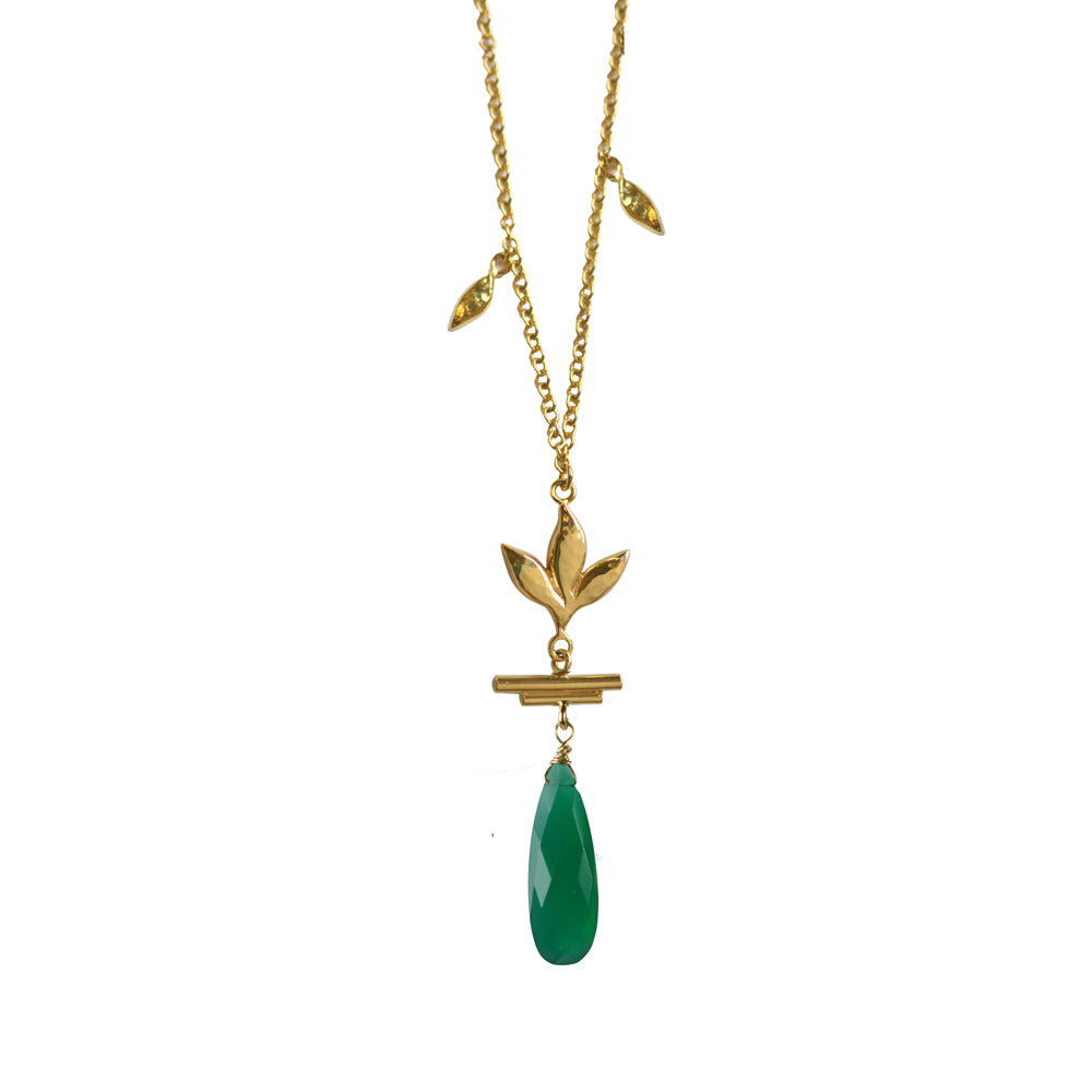 Havana Long Leaf necklace