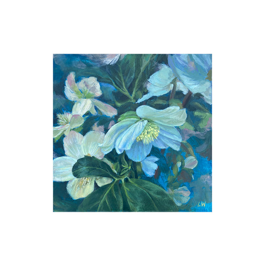 Square Botanical Prints, mounted