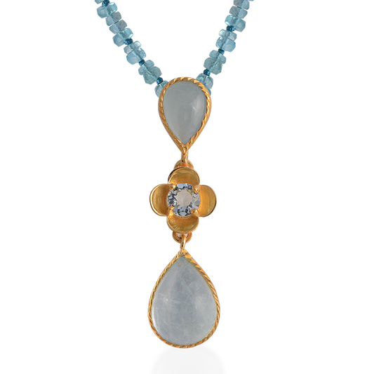 Lola Aquamarine Pendant Necklace
