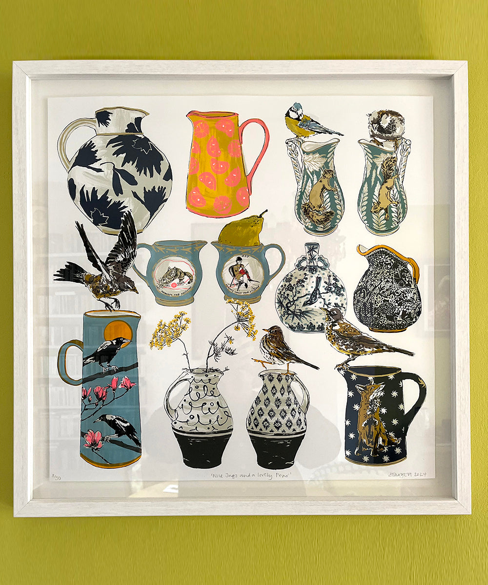 Nice Jugs and a Lovely Pear screenprint