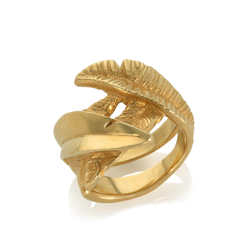 RIMBA handcarved leaf ring