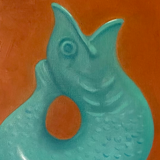 Turquoise Gluggle Jug