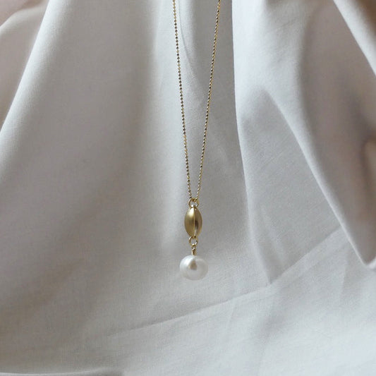 Seedpod pearl necklace