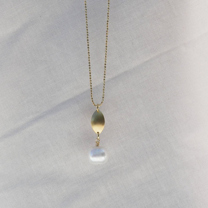 Seedpod pearl necklace