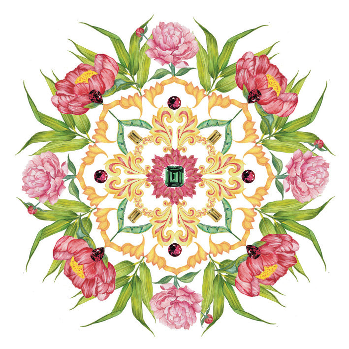 Bali Botanical Mandala Art Print - ABUNDANCE