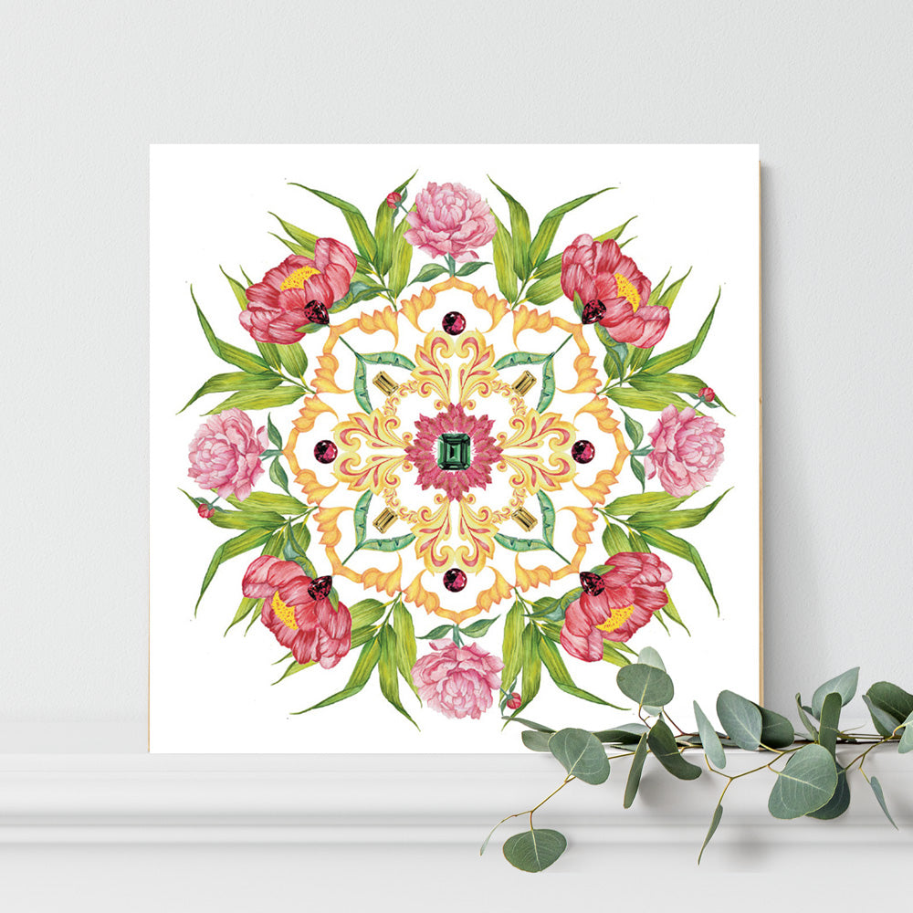 Bali Botanical Mandala Art Print - ABUNDANCE