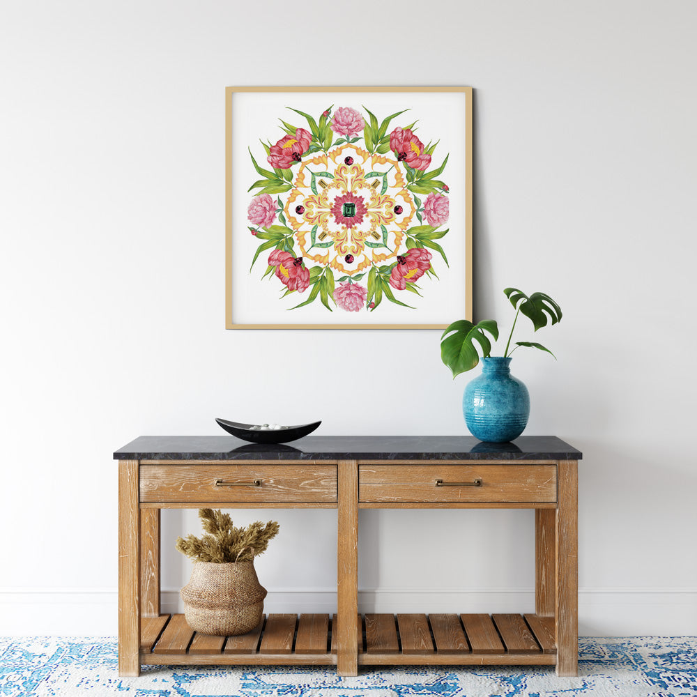 Bali Botanical Mandala Art Print - ABUNDANCE