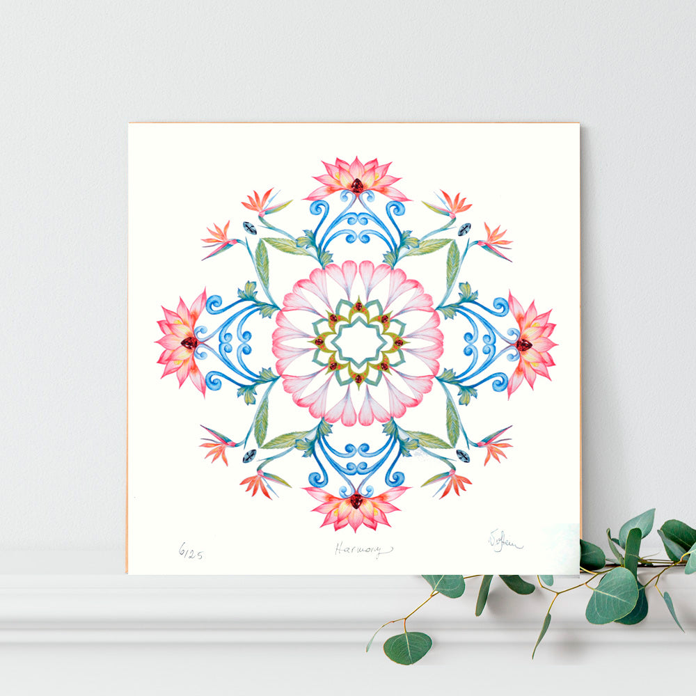 Bali Botanical Mandala Art Print - HARMONY