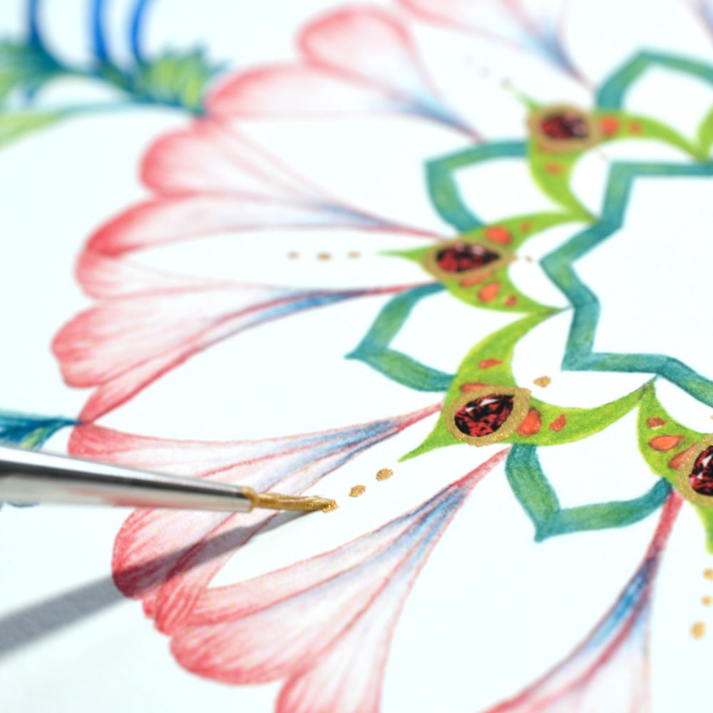 Bali Botanical Mandala Art Print - HARMONY