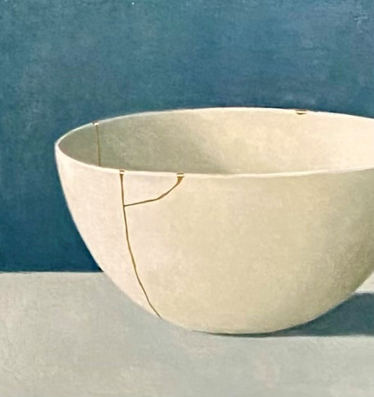 White Kintsugi Bowl 2