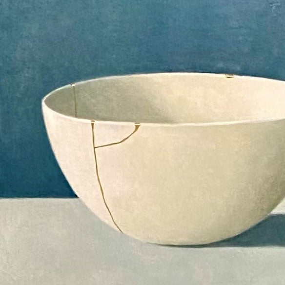 White Kintsugi Bowl 2