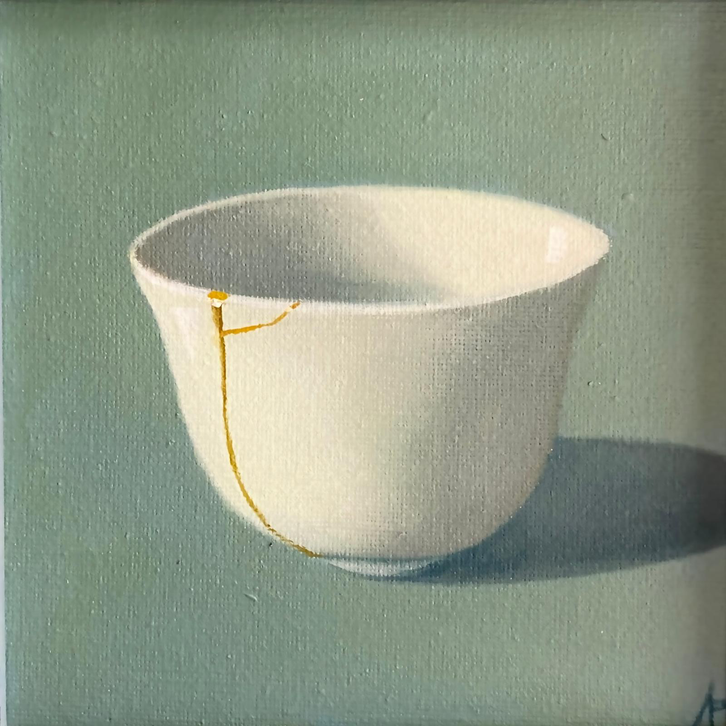 White Kintsugi Cup
