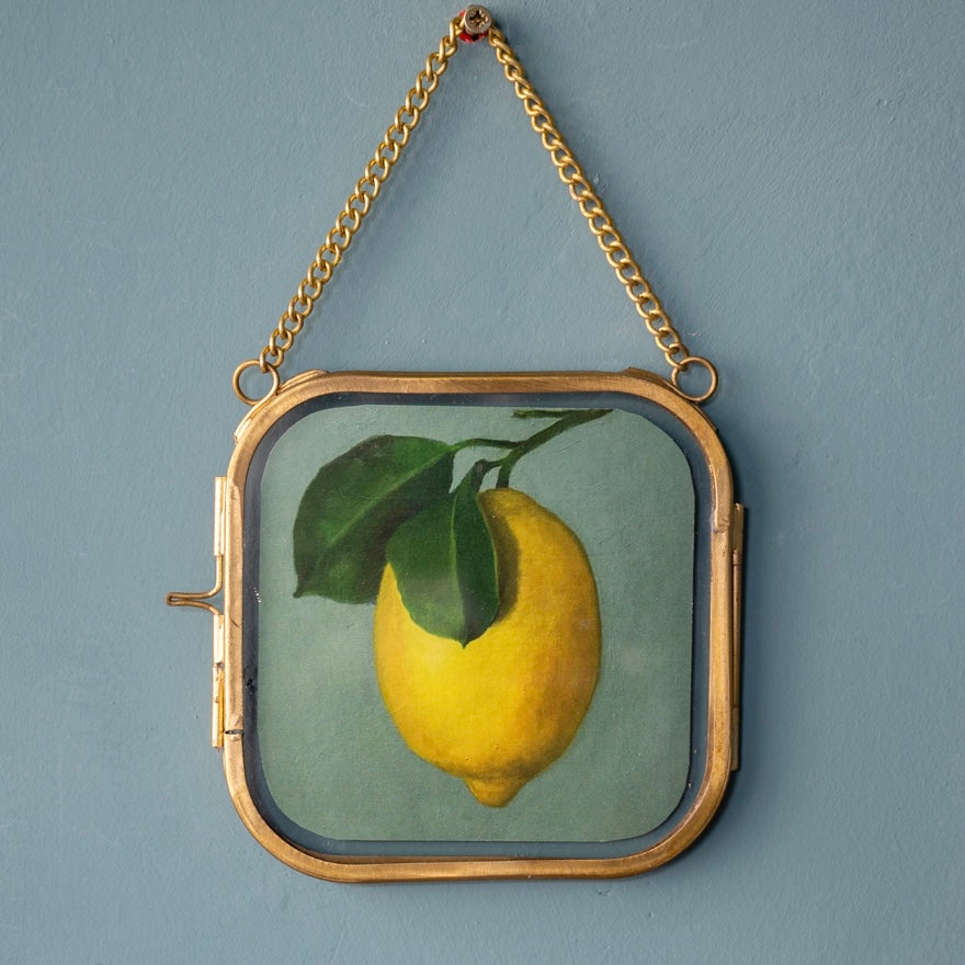 Brass Framed Print 10 x 10 cm