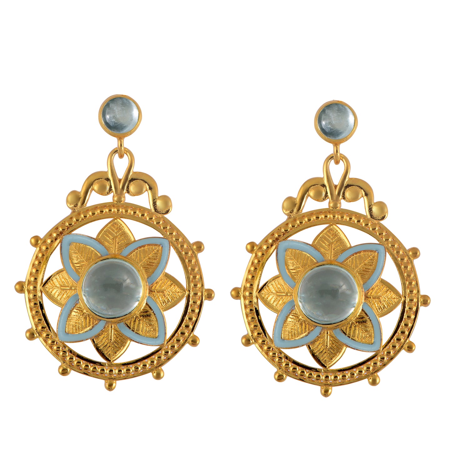 Bali Aquamarine Earrings