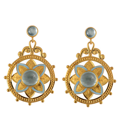 Bali Aquamarine Earrings