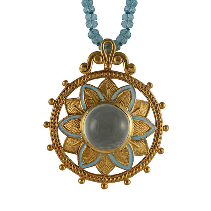 Bali Aquamarine Pendant Necklace