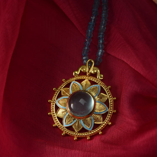 Bali Aquamarine Pendant Necklace