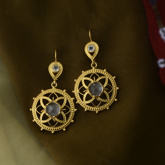 Bali Rose Quartz Earrings