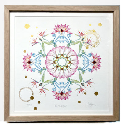Bali Botanical Mandala Art Print - HARMONY