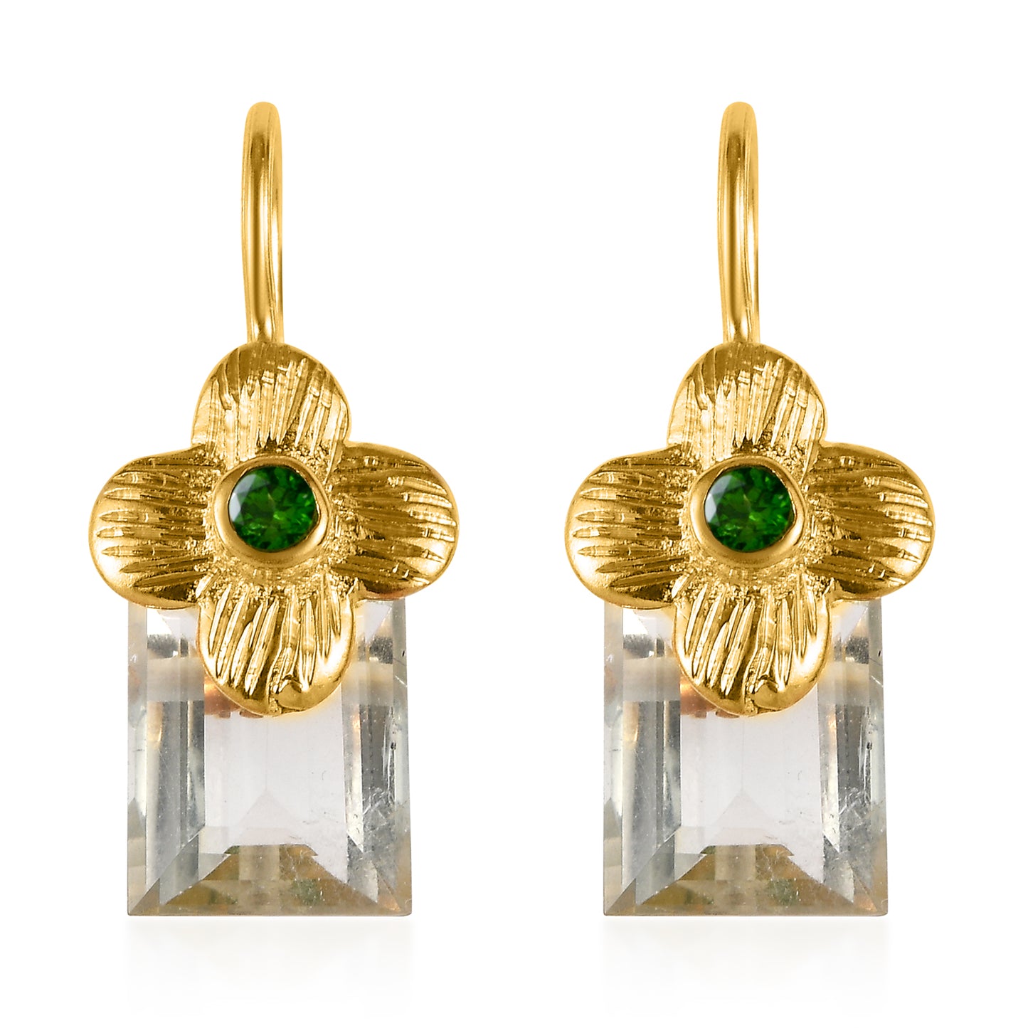 Clara Green Amethyst Earrings