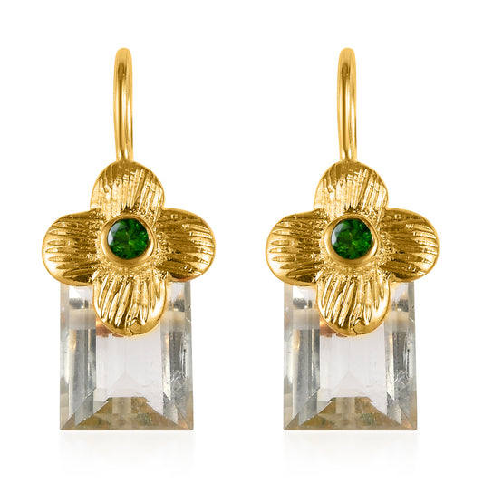 Clara Green Amethyst Earrings