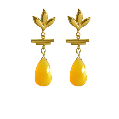 Havana Chandelier Earrings - Yellow