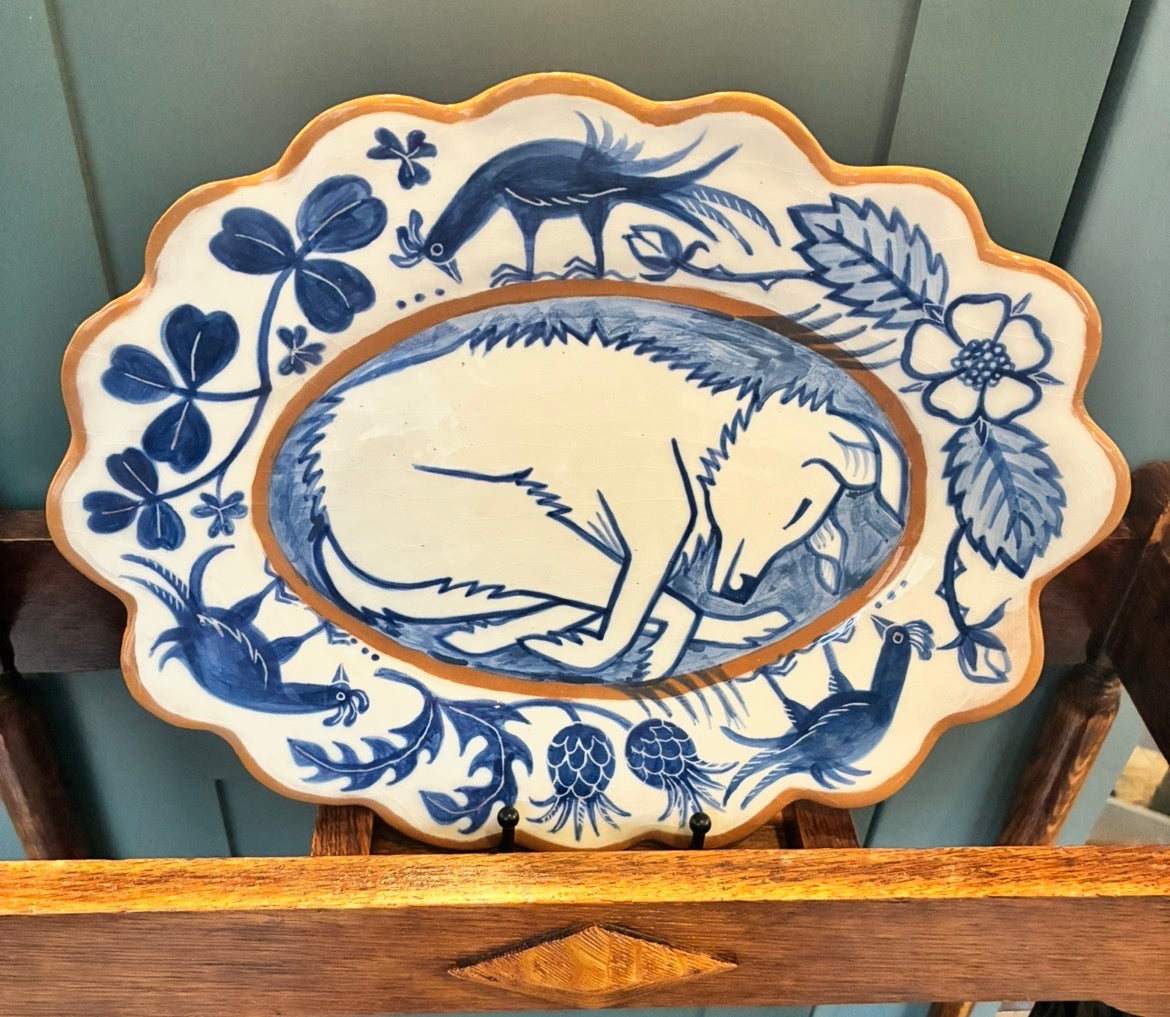 Sleeping Dog Platter by Catherine Phelps