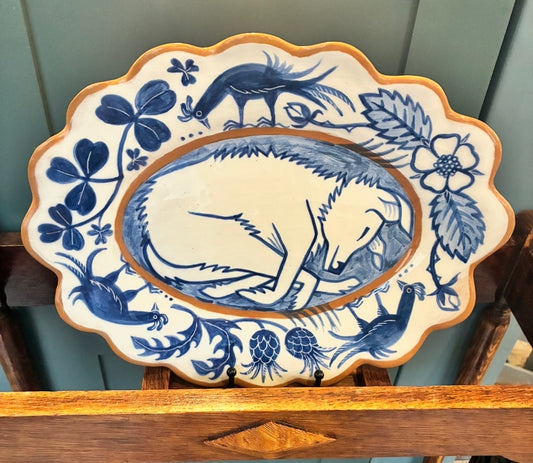Sleeping Dog Platter by Catherine Phelps