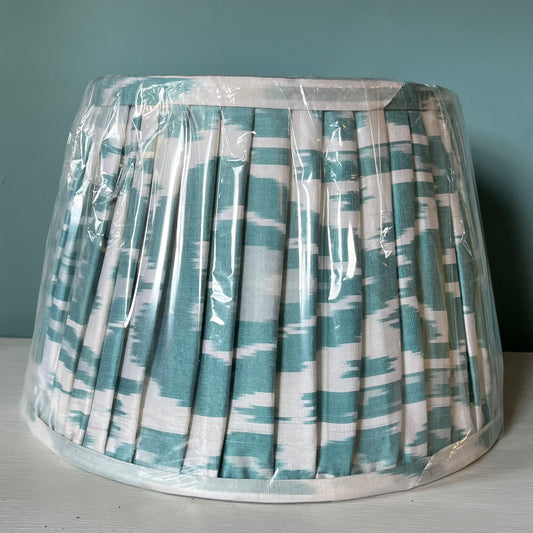 Eau de Nil Silk Ikat lampshade