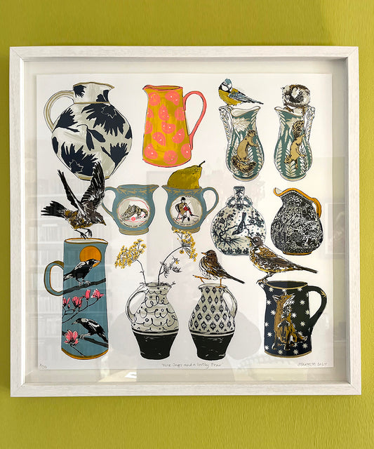 Nice Jugs and a Lovely Pear screenprint