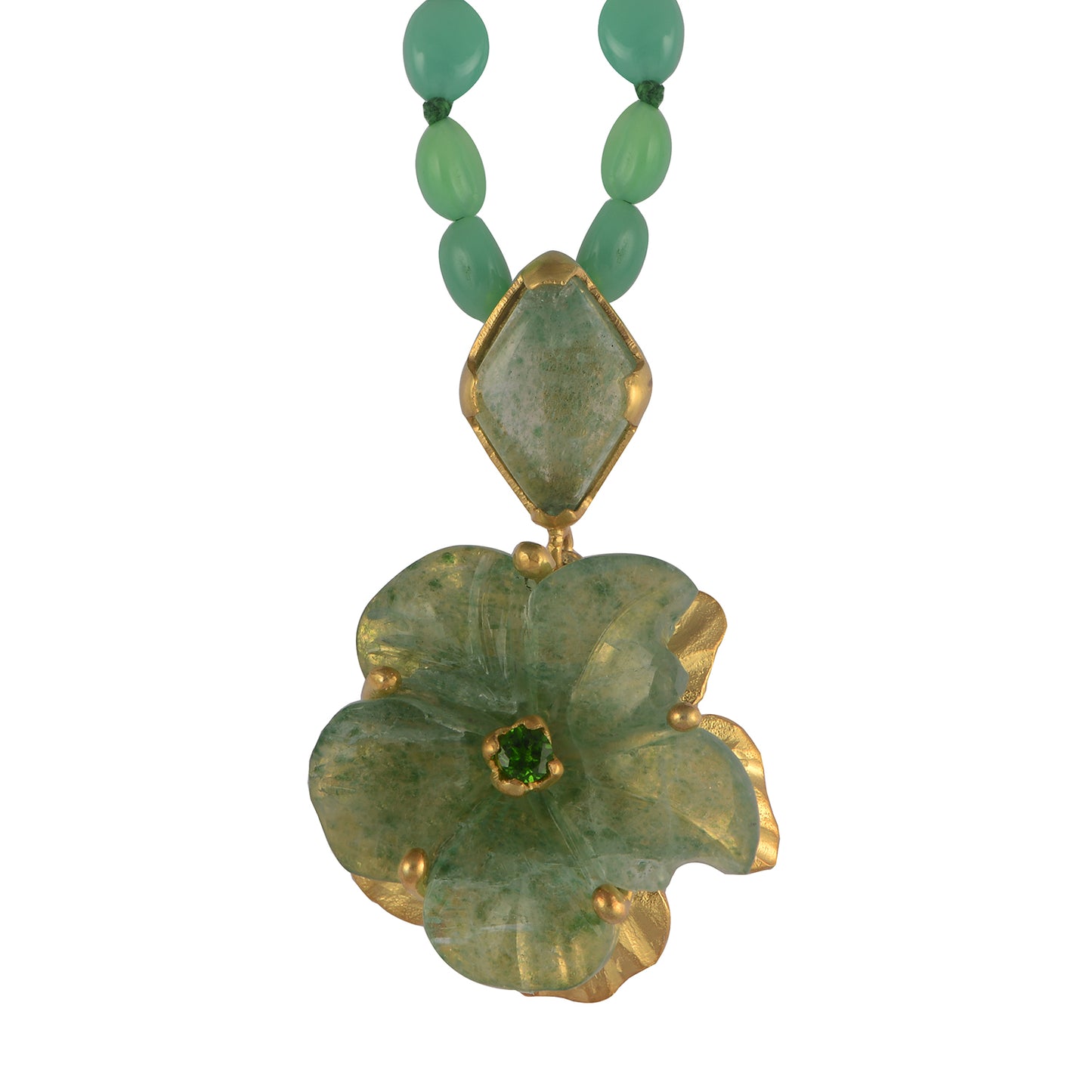 Rosa Strawberry Onyx Diopside Pendant