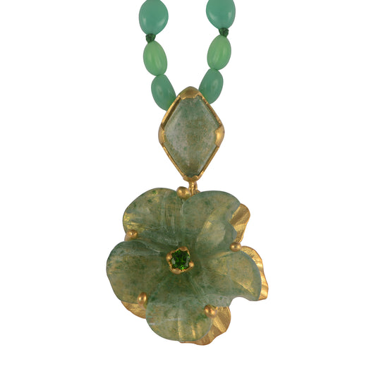 Rosa Strawberry Onyx Diopside Pendant