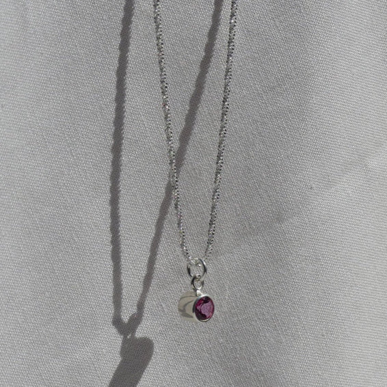 Pink topaz gemstone necklace