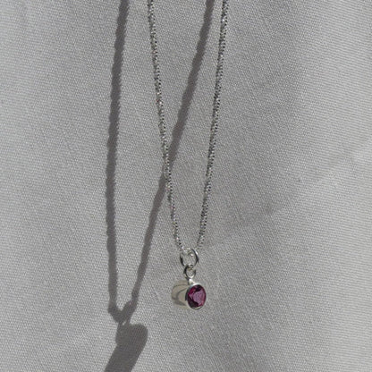 Pink topaz gemstone necklace