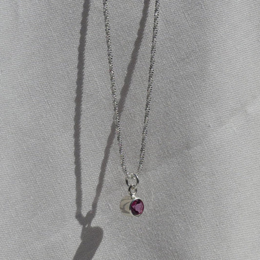 Pink topaz gemstone necklace