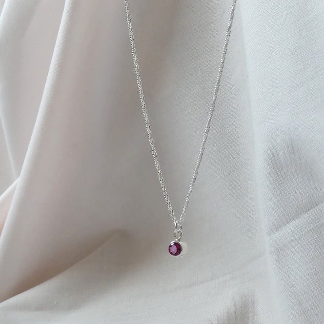 Pink topaz gemstone necklace