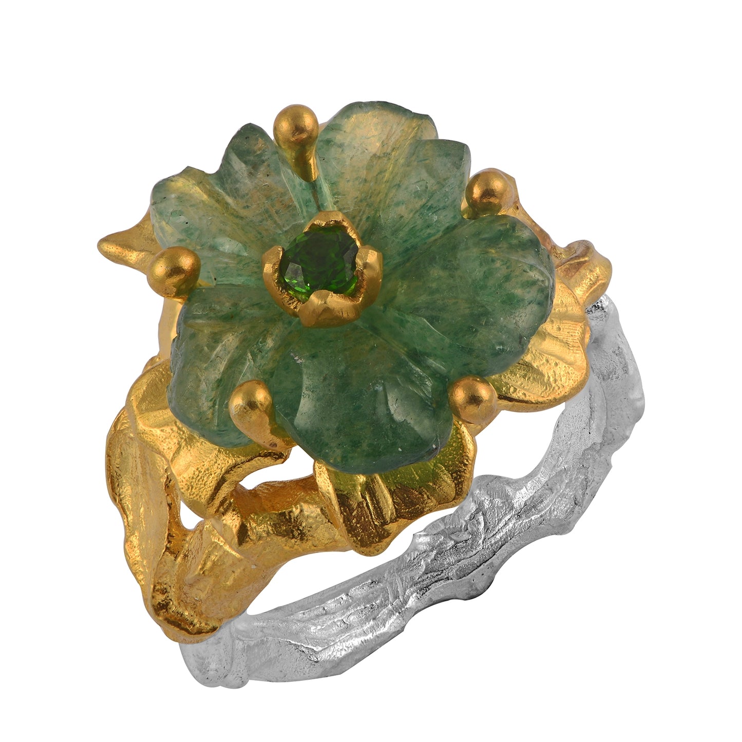 Rosa Strawberry Onyx Diopside Ring