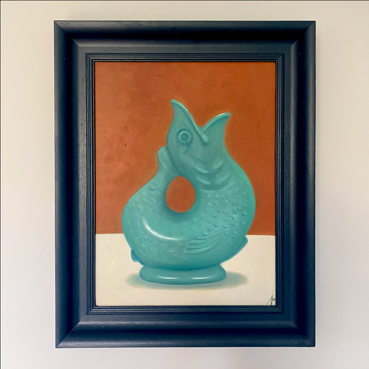 Turquoise Gluggle Jug
