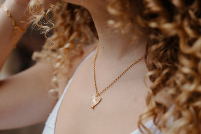 Sunburst Heart Necklace - large