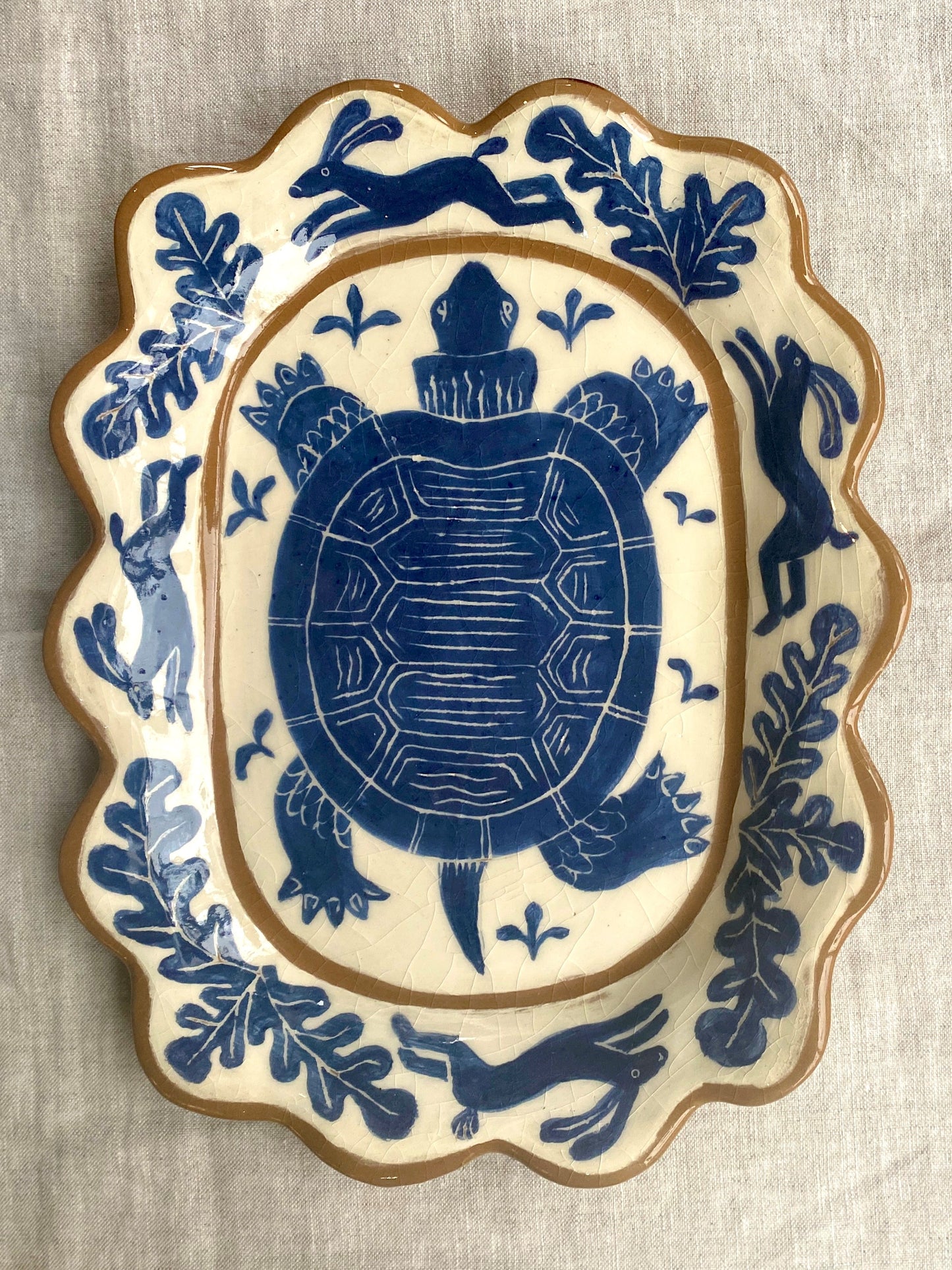 Tortoise and Hare small platter by Catherine Phelps