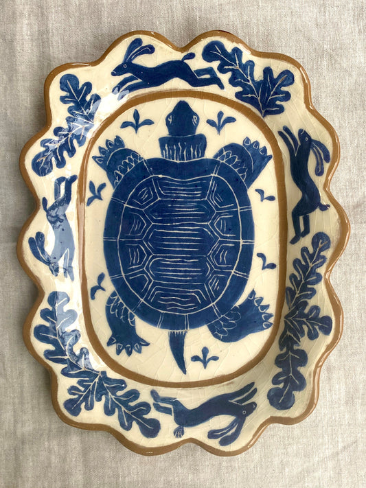 Tortoise and Hare small platter by Catherine Phelps