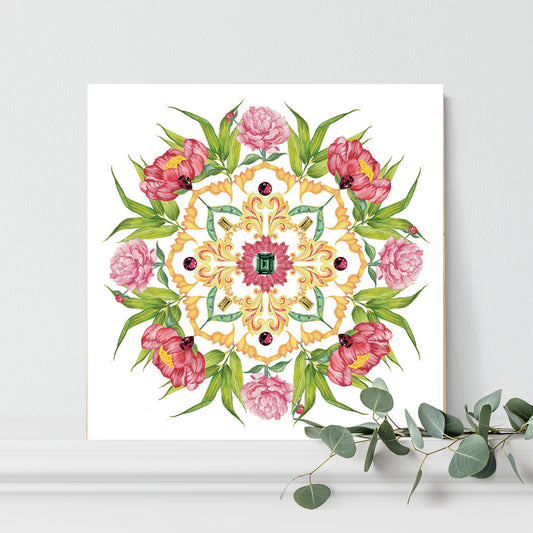 Bali Botanical Mandala Art Print - ABUNDANCE