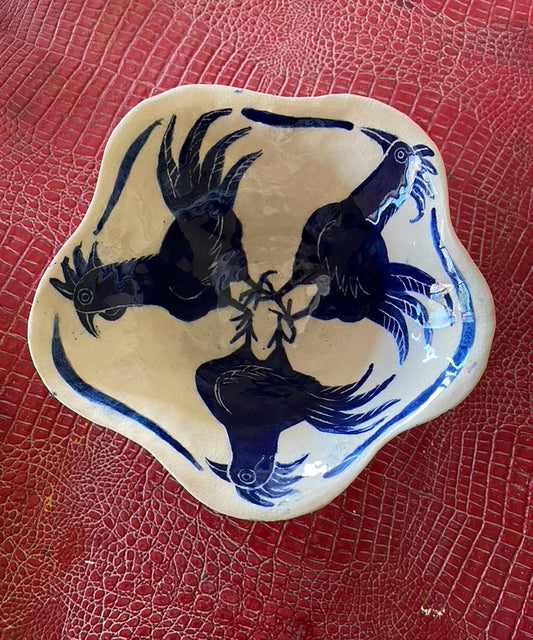 Blue 3 Chicken small bowl