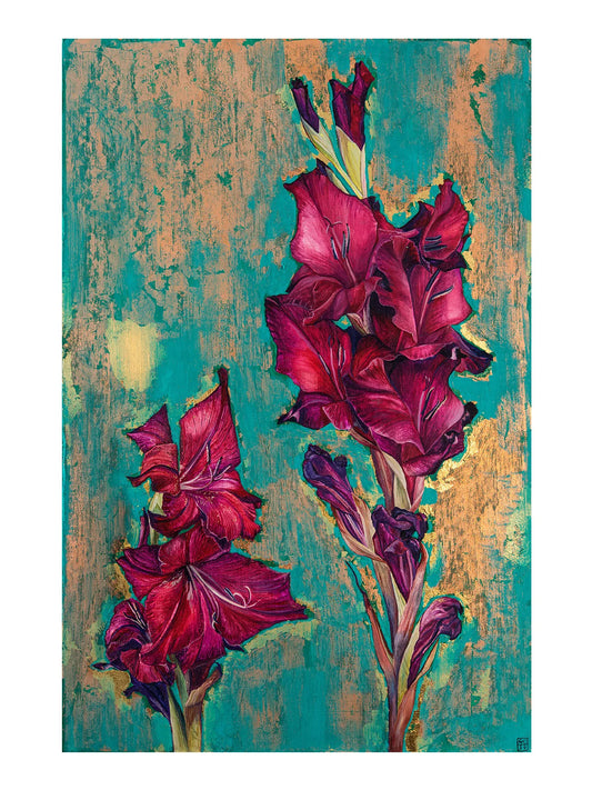 Gladioli Print by Georgia Cox