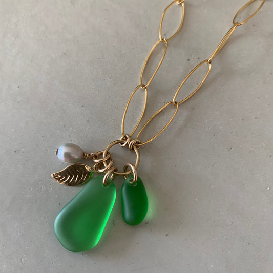 Jumbo Link Cluster Charm Necklace