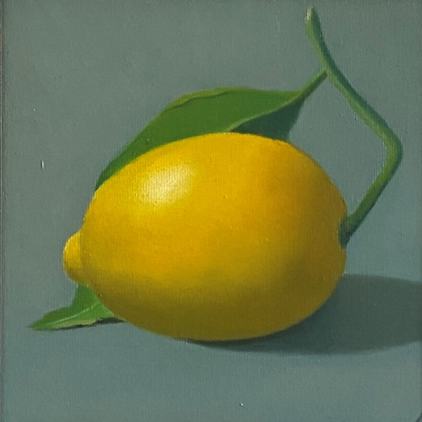 Lemon with leaf